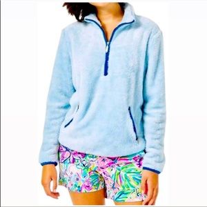 *NWT* Lilly Pulitzer skim blue Sherpa popover